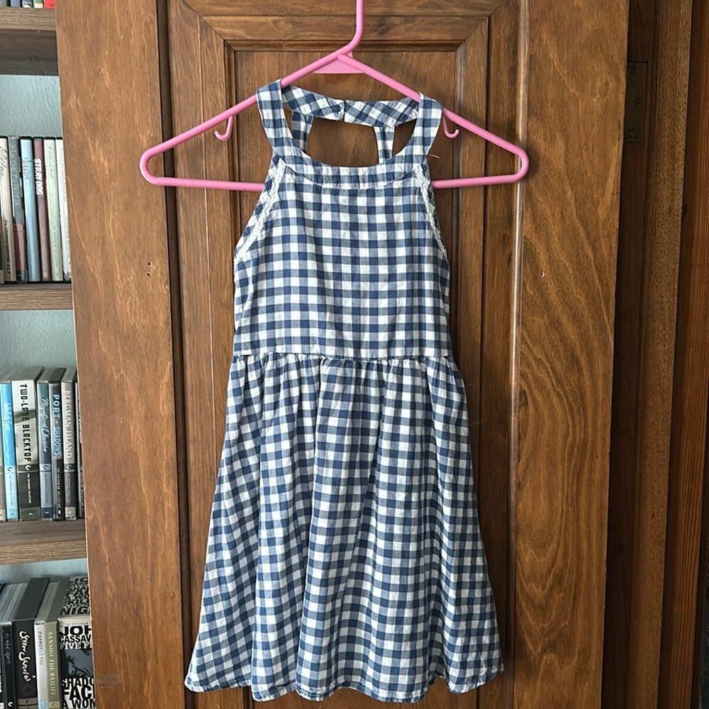 Girls Summer Dress Size 6 - Blue and White